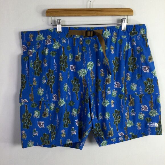 The North Face Mens Belted Cargo Short Stretch Cactus Print Blue Size XXL NWT - Picture 4 of 15